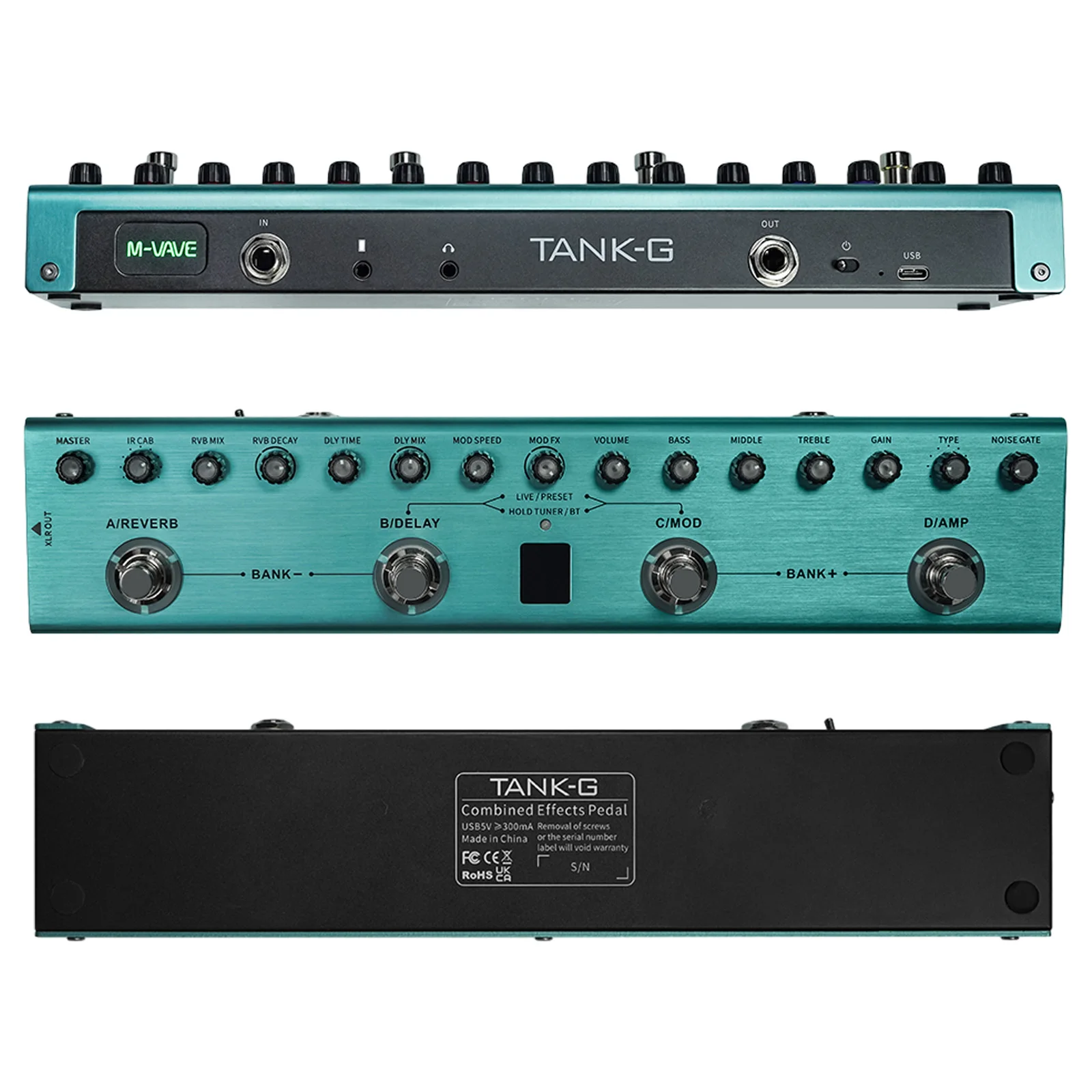 Guitar Multi Effects Pedal 3 Band Equalizers XLR Balanced Output 3 Delays 3 Reverbs BT Connection Type-C Rechargeable for Guitar
Guitar Multi Effects Pedal 3 Band Equalizers XLR Balanced Output 3 Delays 3 Reverbs BT Connection Type-C Rechargeable for Guitar