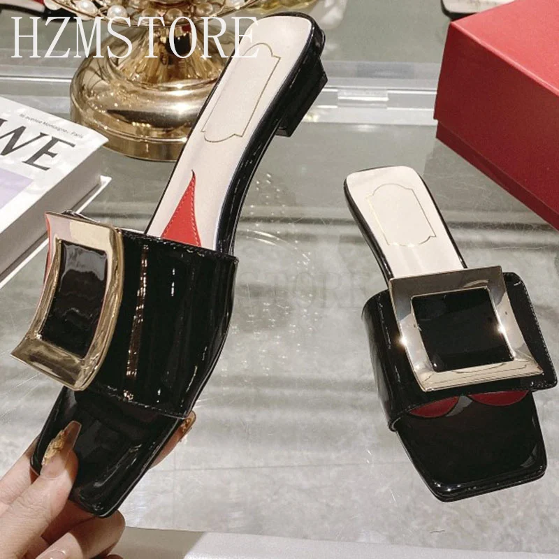 Square Toe Summer Women Low Heel Brand Runway Square Button Decor Ladies Slides Heart Print Mules Dress Mules Shoes Women Mujer
Square Toe Summer Women Low Heel Brand Runway Square Button Decor Ladies Slides Heart Print Mules Dress Mules Shoes Women Mujer