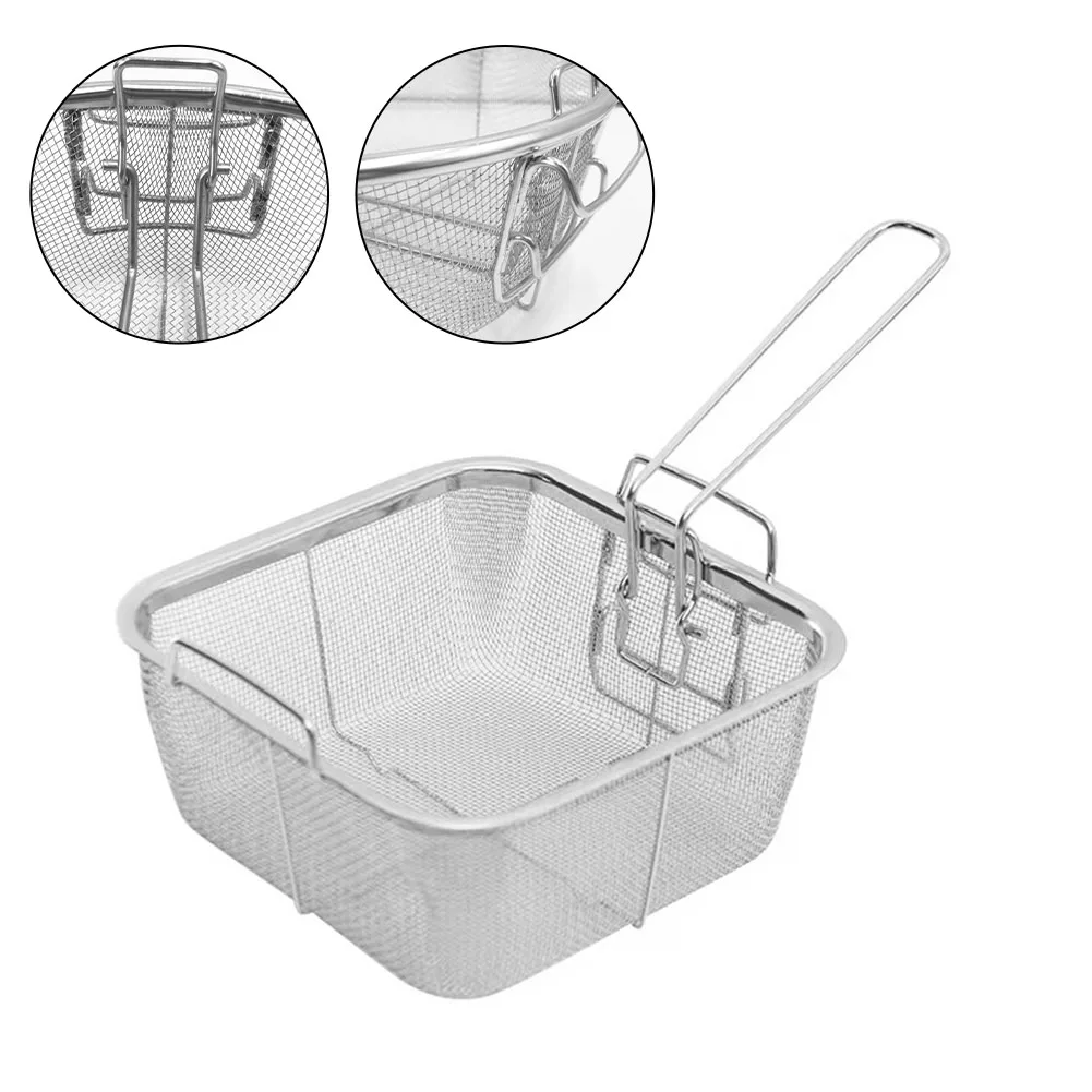 Stainless Steel Frying Basket Deep Fry Basket Drain Frying Basket With Handle Fryer Wire Mesh With Handle Wire Colander Nets
Stainless Steel Frying Basket Deep Fry Basket Drain Frying Basket With Handle Fryer Wire Mesh With Handle Wire Colander Nets