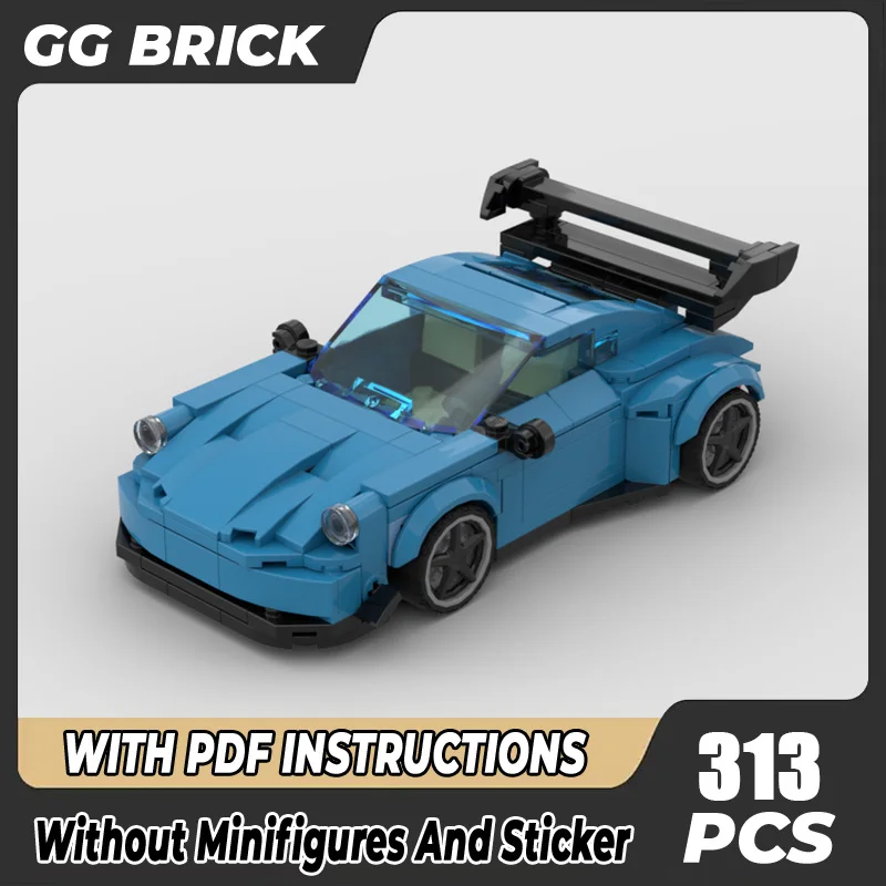 

Moc Building Blocks Car Series RWB 933 Champion Speed Cars Model Technology Bricks City Cars DIY Holiday Construction Toys