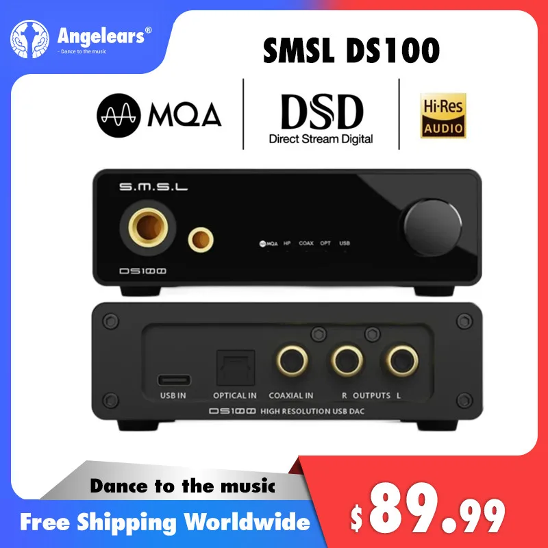 Новинка 2024, ЦАП SMSL DS100 с высоким разрешением, USB, MQA, DAC, декодер для аудио, зеркальный ЦАП, CS43131, 32 бит/768 кГц, DSD256, DAC для наушников 
Новинка 2024, ЦАП SMSL DS100 с высоким разрешением, USB, MQA, DAC, декодер для аудио, зеркальный ЦАП, CS43131, 32 бит/768 кГц, DSD256, DAC для наушников