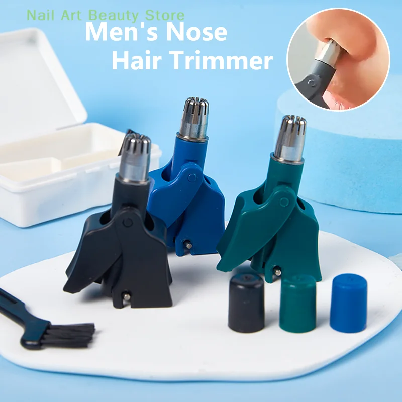 

1Pcs Men's Nose Hair Trimmer Stainless Steel Manual Trimmer Suitable For Nose Hair Razor Washable Portable Nose Hair Trimmer