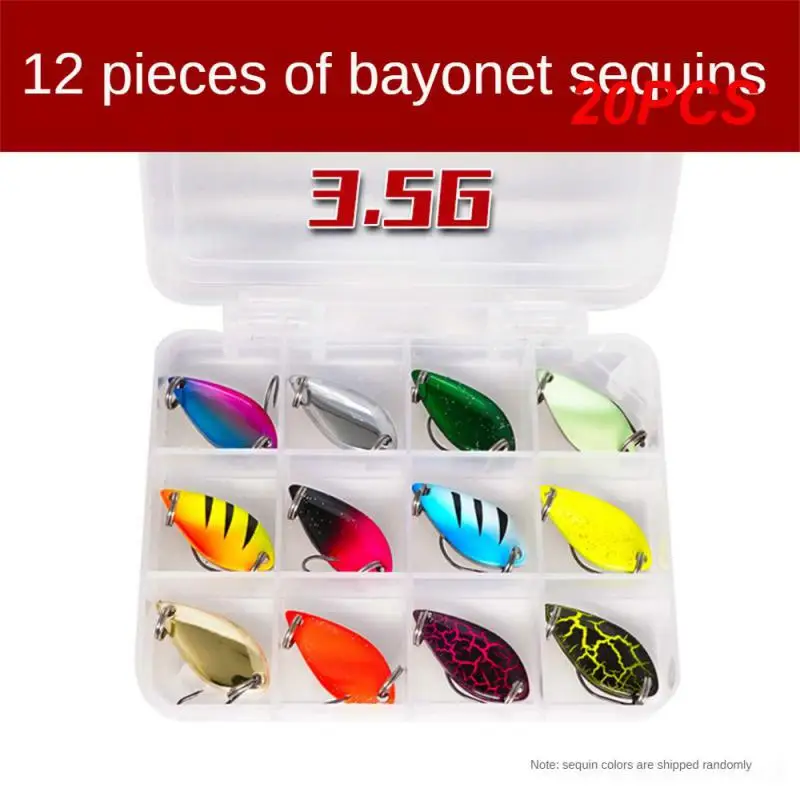 

20PCS Metal Spoon Fishing Lure Swim Bait Set for Lake Sea Carp Bass Wobbler Spinner Trout Jig Hard Box Kit Accessories