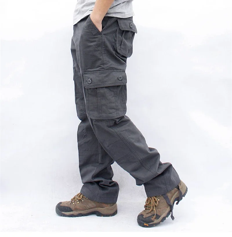 

Overalls Men Cargo Pants Casual Multi Pockets Military Tactical Work Pants Pantalon Hombre Streetwear Army Straight Trousers 44