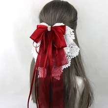 Black Super Cute Princess Fan Handmade Lolita Embroidery Lace Ribbon Big Bow Back Head Spring Hairpin Hair Accessories 
Black Super Cute Princess Fan Handmade Lolita Embroidery Lace Ribbon Big Bow Back Head Spring Hairpin Hair Accessories
