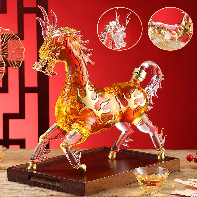 1200ML handsome animal horse shaped whiskey decanter for Liquor Scotch Bourbon Chinese Zodiac Liquor Glass Alcohol Bottle
1200ML handsome animal horse shaped whiskey decanter for Liquor Scotch Bourbon Chinese Zodiac Liquor Glass Alcohol Bottle