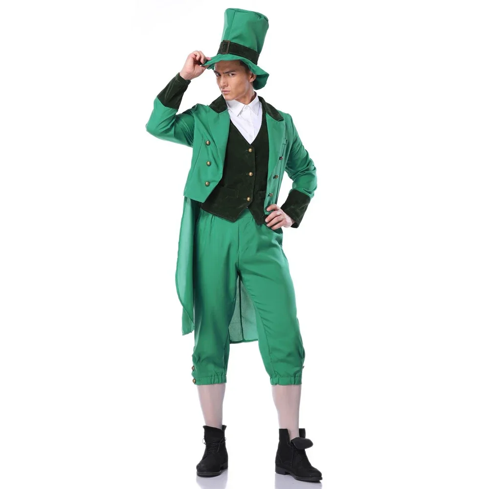 

Ireland Goblin Irish Family Group Children Leprechaun Costume Idea St Patrick's Day Elf Outfit Cheap Fancy Suits For Man & Kids