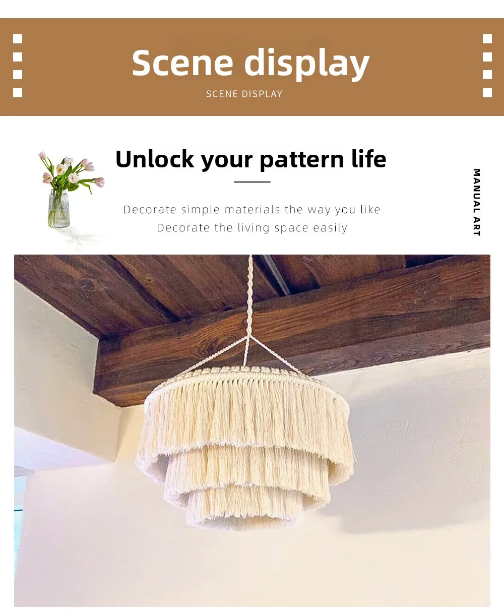 Boho Chic Cotton Fringe Macrame Wall Hanging 7 S24a2f8f52378425b8954ef5747b0f729s