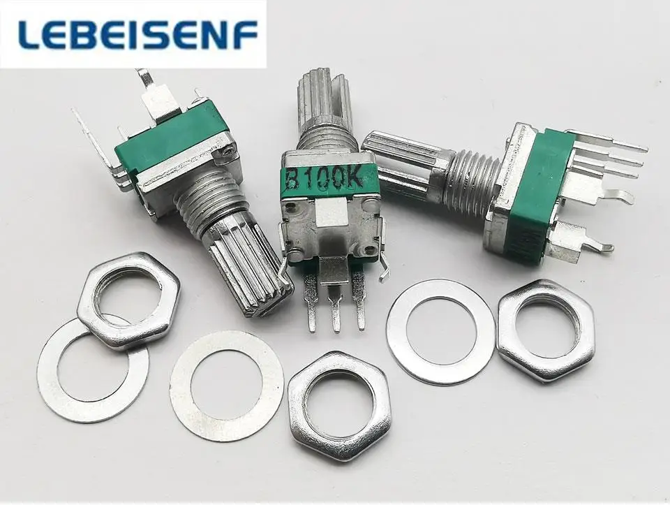 10PCS Precision adjustable potentiometer R09-type R09 RK09 B10K b100k 15MM vertical curved foot single 15mm flower axis switch
10PCS Precision adjustable potentiometer R09-type R09 RK09 B10K b100k 15MM vertical curved foot single 15mm flower axis switch
