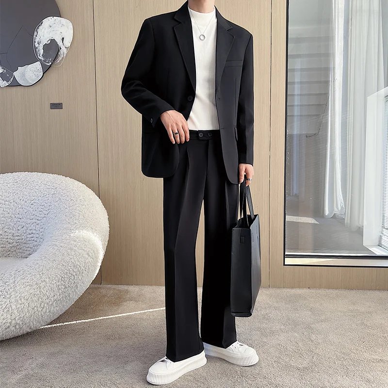 3-color Suit Men Slim Fashion Social Mens Dress Suit Korean Business Casual Blazer/trousers Two Piece Set Mens Office Formal Set
3-color Suit Men Slim Fashion Social Mens Dress Suit Korean Business Casual Blazer/trousers Two Piece Set Mens Office Formal Set