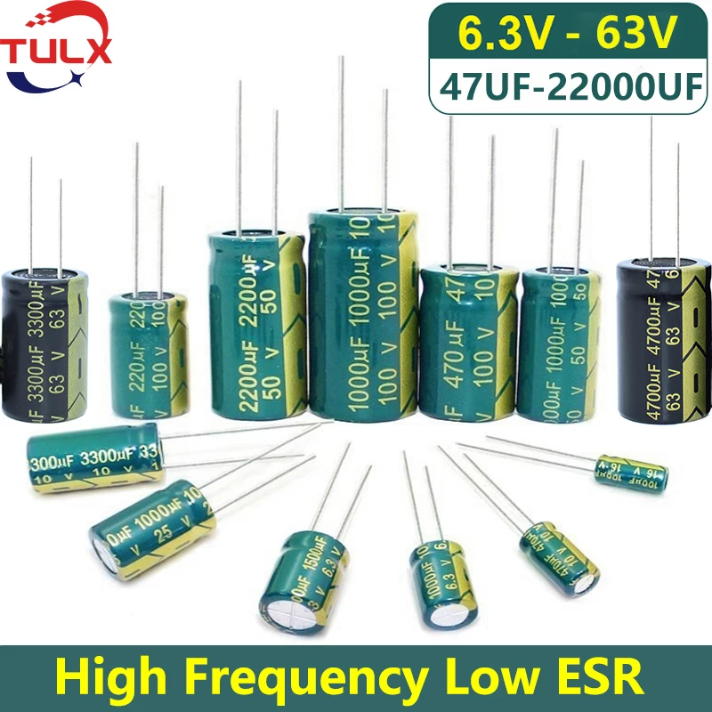 10-5Pcs Capacitor 6.3V 10V 16V 25V 35V 50V 63V 100UF 220UF 330UF 470UF 680UF 1000UF 1500UF 2200UF 3300UF 4700UF 10000UF 22000UF
10-5Pcs Capacitor 6.3V 10V 16V 25V 35V 50V 63V 100UF 220UF 330UF 470UF 680UF 1000UF 1500UF 2200UF 3300UF 4700UF 10000UF 22000UF