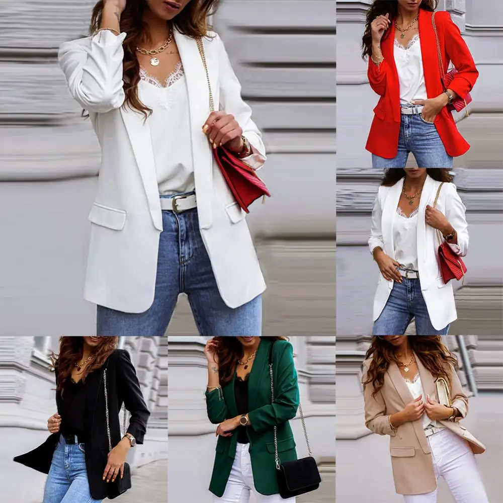Slim Fit Women Coat Solid Color Blazer Lapel Jacket Chic Jacket Blazer Autumn Blazer Long Sleeve Lady Autumn Autumn Blazer
Slim Fit Women Coat Solid Color Blazer Lapel Jacket Chic Jacket Blazer Autumn Blazer Long Sleeve Lady Autumn Autumn Blazer