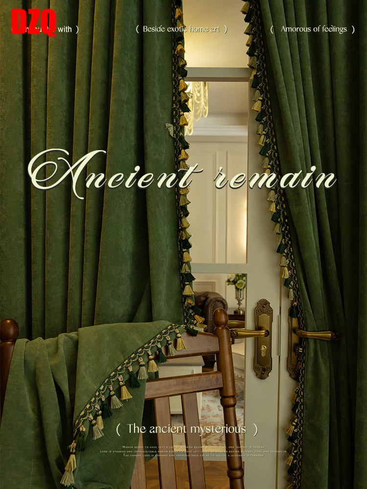 American Vintage Curtains for Living Dining Room Bedroom Full Blackout Chenille Girls New French Balcony Premium Feeling Cloth
American Vintage Curtains for Living Dining Room Bedroom Full Blackout Chenille Girls New French Balcony Premium Feeling Cloth
