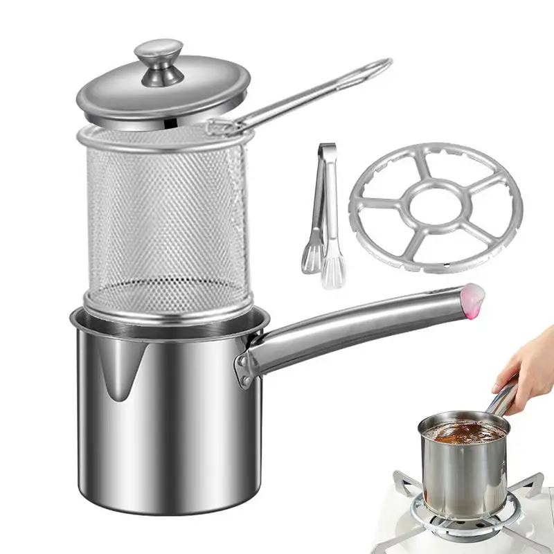 Bacon Grease Container Oil Dispenser With Removable Strainer Oil Separator Bacon Grease Saver Frying Basket with Filter and Lid
Bacon Grease Container Oil Dispenser With Removable Strainer Oil Separator Bacon Grease Saver Frying Basket with Filter and Lid