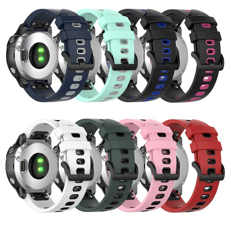 

26 20 22 MM Watchband For Garmin Fenix 6 6X Pro 5 5S 5X Plus 3HR Fenix7 7X Silicone Quick Release Watch Easyfit Wrist Band Strap