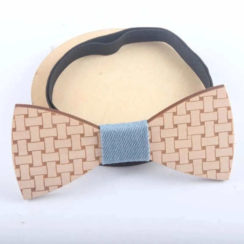 

Fashion Wooden Bowtie Gentleman Handmade Braided Tie Party Bow Ties Butterfly Wooden Unique Tie for Man