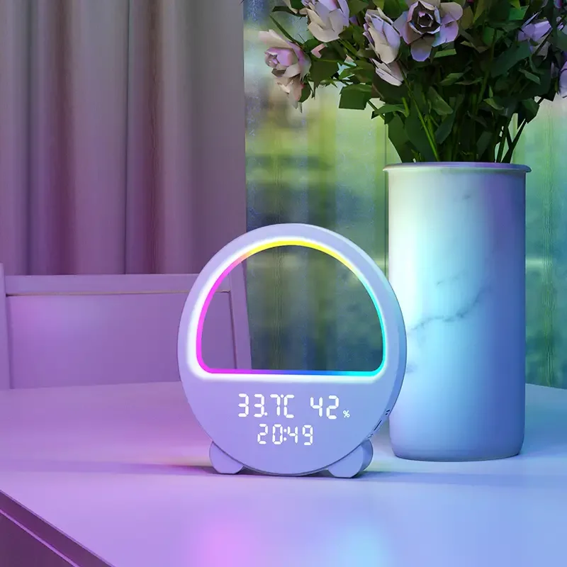 LED Product Intelligent Temperature and Humidity Alarm Clock Sound Control Wake-up Night Light 5V USB Charging Atmosphere Light
LED Product Intelligent Temperature and Humidity Alarm Clock Sound Control Wake-up Night Light 5V USB Charging Atmosphere Light