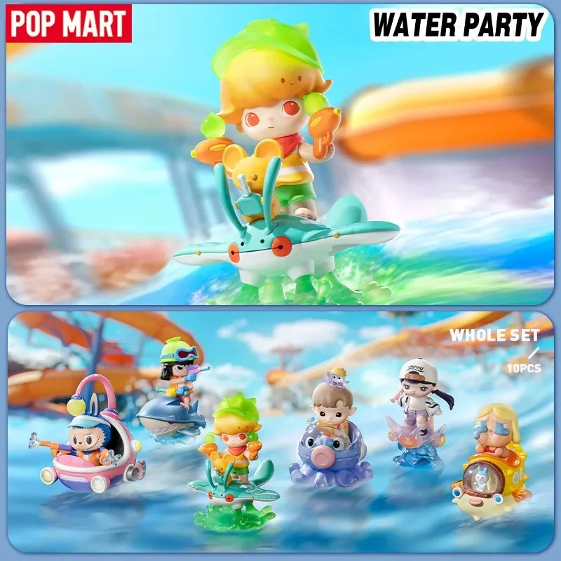 

POP MART Dimoo Water Party Series Blind Random Box Toys Surprise Guess Bag Action Figure Cartoon Model Mystery Box Girls Gift