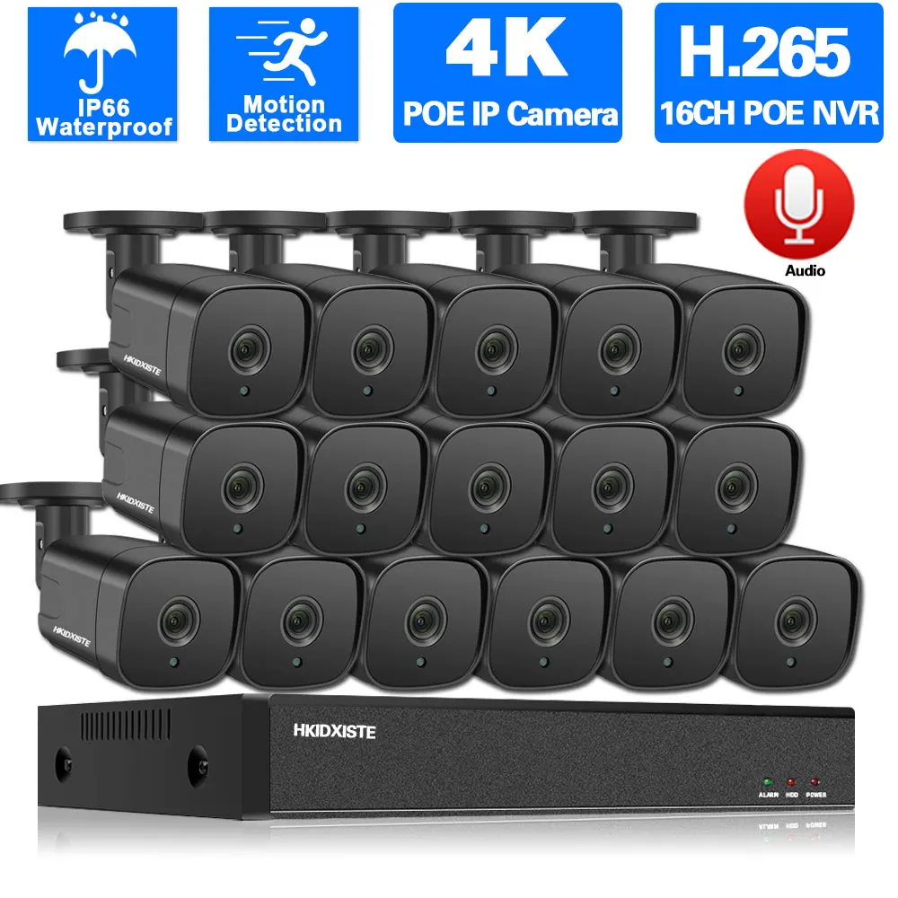 16 Channel Security Camera System 4K POE NVR Kit 16CH Outdoor Waterproof Audio CCTV Control System 8MP Video Surveilance Kit 8CH
16 Channel Security Camera System 4K POE NVR Kit 16CH Outdoor Waterproof Audio CCTV Control System 8MP Video Surveilance Kit 8CH