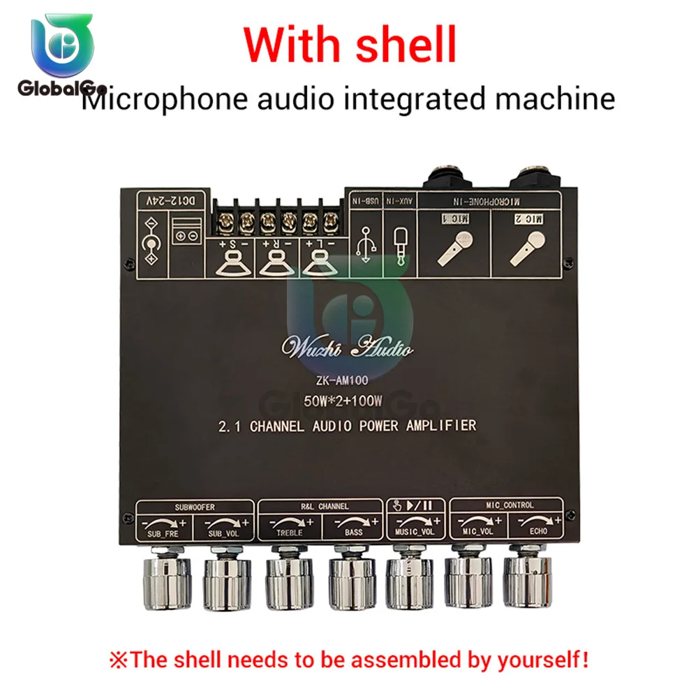 ZK-AM100 High Power Amplifier Board For KTV Speakers audio HiFi Stereo Bluetooth Amplifier Module 2.1 channel AMP 50W*2+100W
ZK-AM100 High Power Amplifier Board For KTV Speakers audio HiFi Stereo Bluetooth Amplifier Module 2.1 channel AMP 50W*2+100W