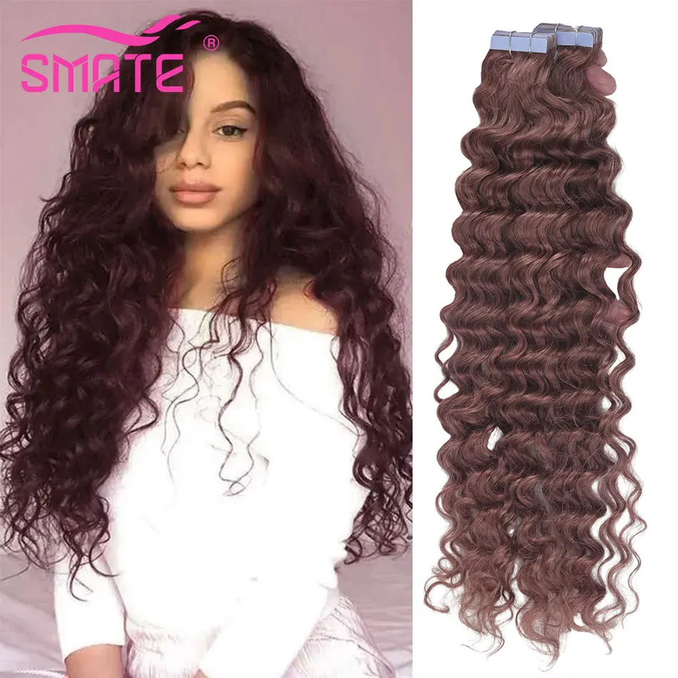 Deep Wave Tape In Hair Extensions Black Real Human Hair Tape in Extensions Natural Wave Curly Human Hair Extensions 2.5g/pc
Deep Wave Tape In Hair Extensions Black Real Human Hair Tape in Extensions Natural Wave Curly Human Hair Extensions 2.5g/pc