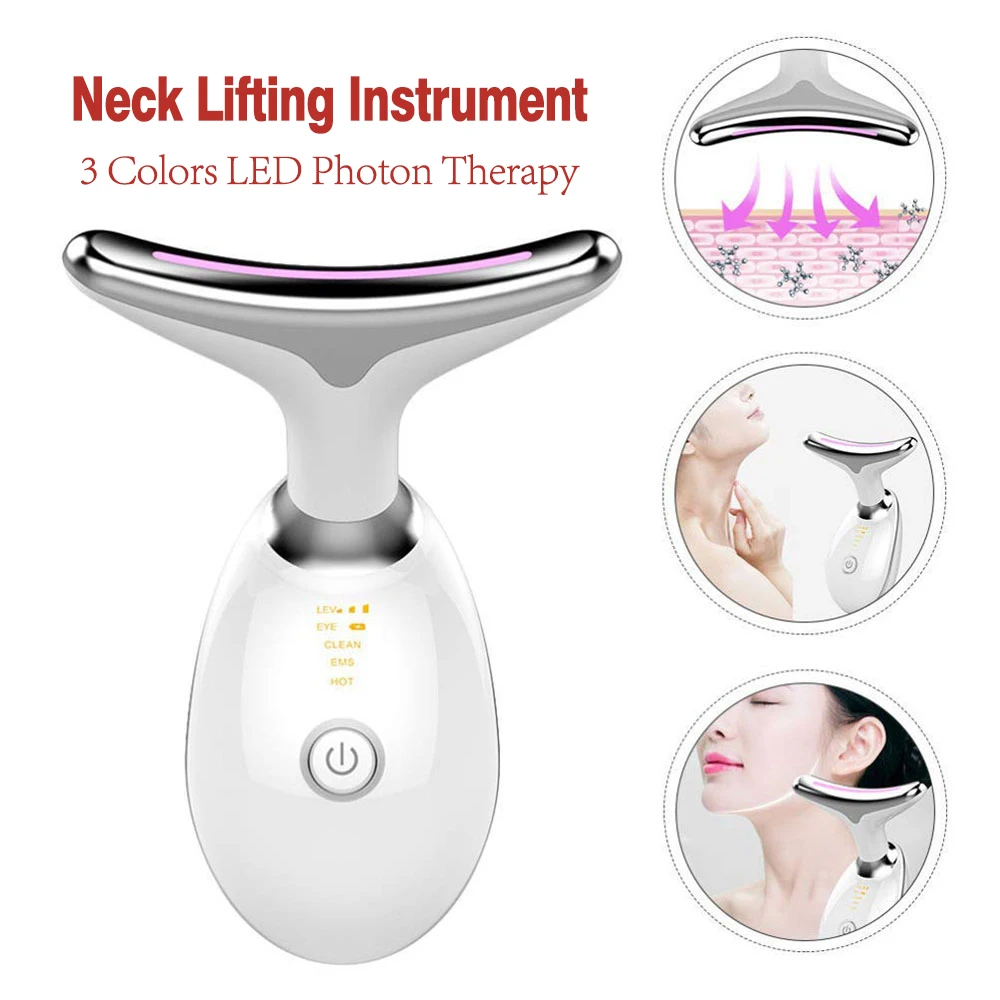 EMS Neck Lifting Instrument 3 Colors LED Photon Therapy Skin Tighten Reduce Double Chin Anti Wrinkle Face Beauty Device
EMS Neck Lifting Instrument 3 Colors LED Photon Therapy Skin Tighten Reduce Double Chin Anti Wrinkle Face Beauty Device