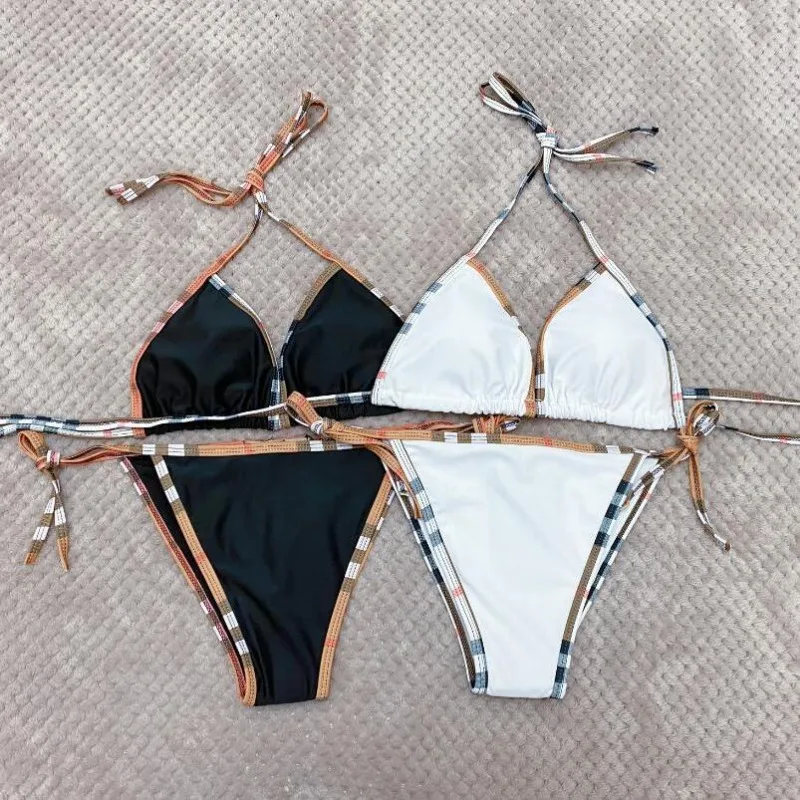 2024 Classic Plaid Lace-up Bikini Set for Women Summer Vacation Ladies Strap Side Tie Swimsuit Beach Wear
2024 Classic Plaid Lace-up Bikini Set for Women Summer Vacation Ladies Strap Side Tie Swimsuit Beach Wear