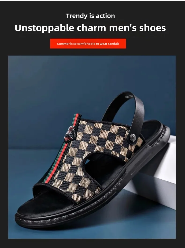 Men's Casual Soft Bottom Sandals 2023 Summer New Style Two-Use Genuine Leather Breathable Anti-Slip Outer Wear Trendy Men's Casual Soft Bottom Sandals 2023 Summer New Style Two-Use Genuine Leather Breathable Anti-Slip Outer Wear Trendy