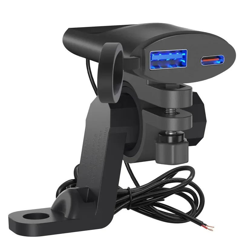 

Motorcycle Fast Charger USB QC3.0 Type-C Cell Phone Plug Adapter Outlet Automatic Outage Power Socket Usb Charger Motorcycle