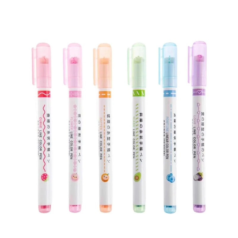 3-color Linear Roller Seal Highlighter Color Hand Account Curve Flower Type Wave Line Hand Account Mark Key Word Marker Pens
3-color Linear Roller Seal Highlighter Color Hand Account Curve Flower Type Wave Line Hand Account Mark Key Word Marker Pens