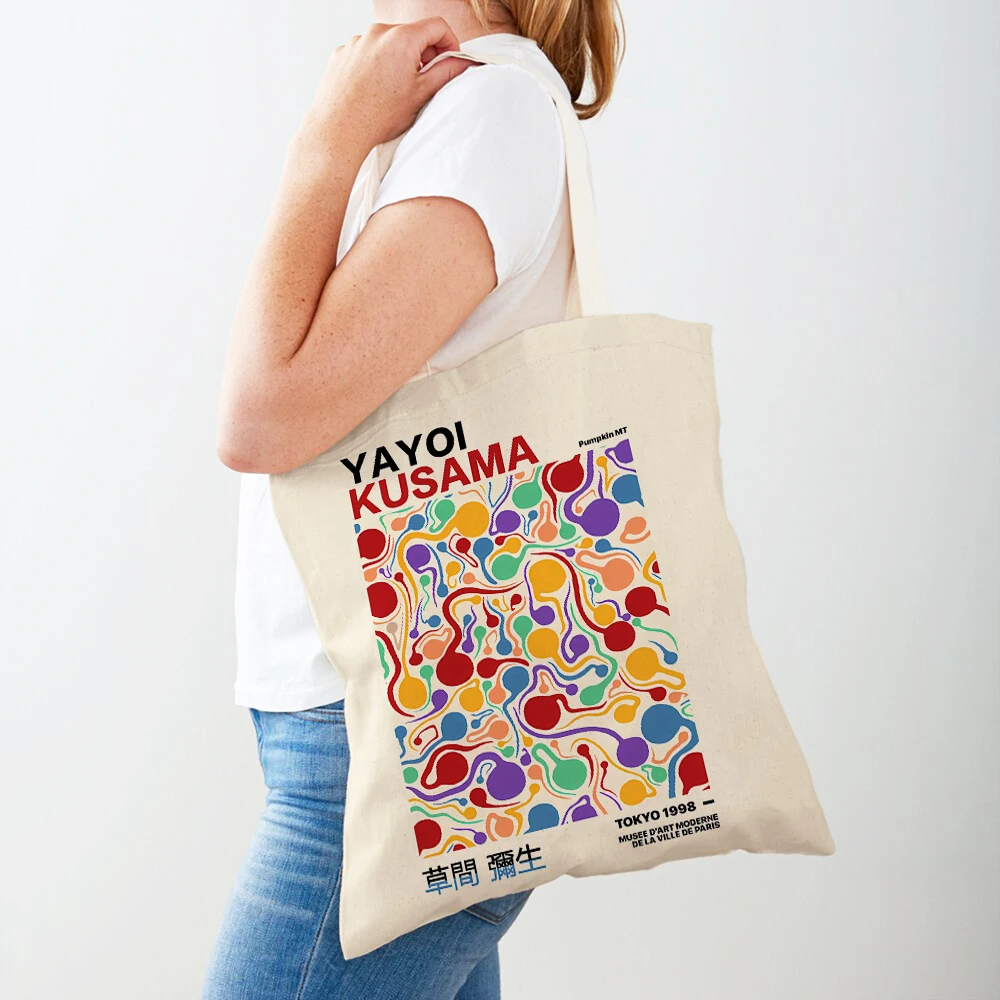 Японское искусство, повседневные женские сумки для покупок через плечо Yayoi Kusama, сумка для покупок с принтом, необычная тещи, волнистая точечная Сумка-тоут
Японское искусство, повседневные женские сумки для покупок через плечо Yayoi Kusama, сумка для покупок с принтом, необычная тещи, волнистая точечная Сумка-тоут