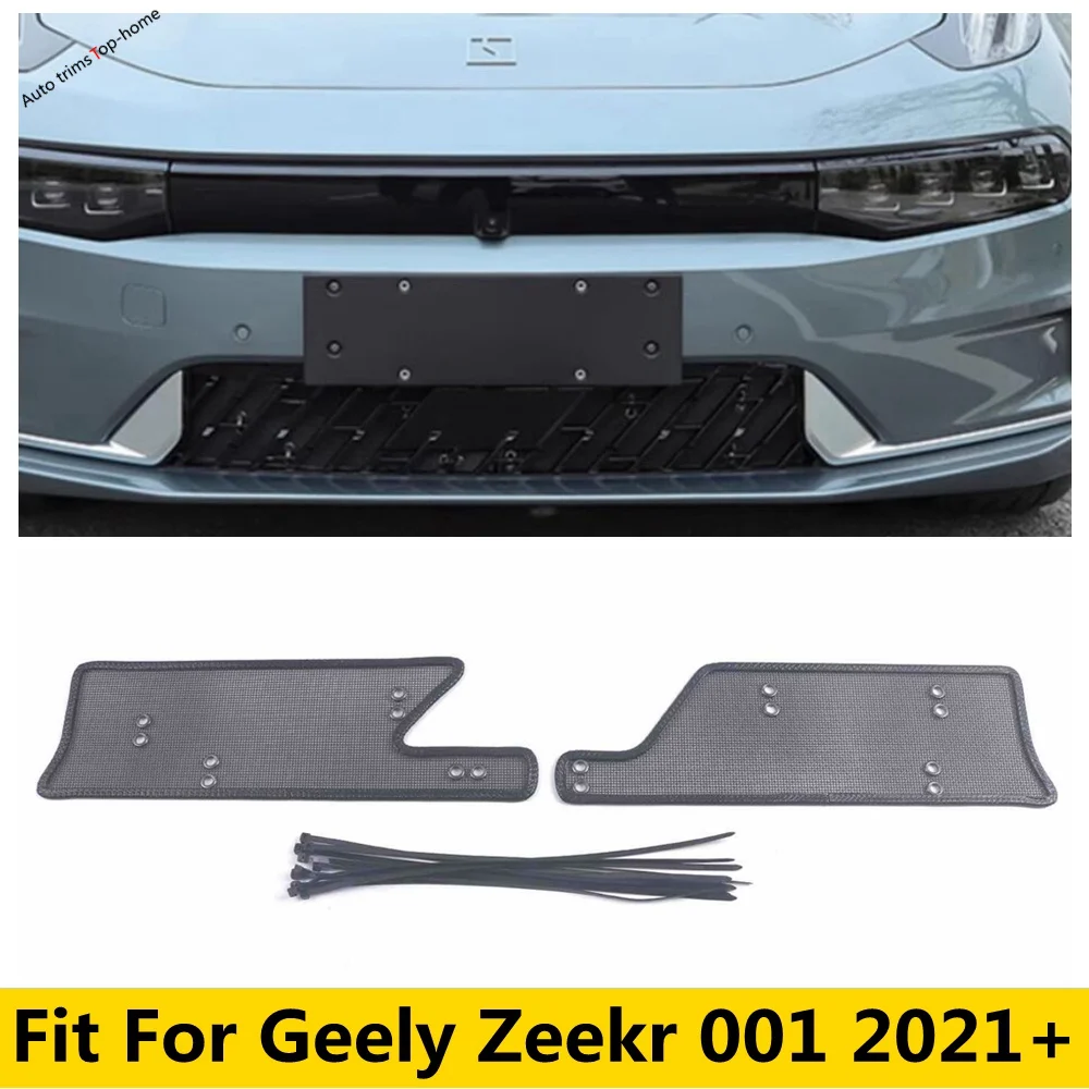 

Stainless Steel Fit For Geely Zeekr 001 2021 - 2023 Black Trim Car Front Grille Anti-insect Net And Dust-proof Net Decor Cover