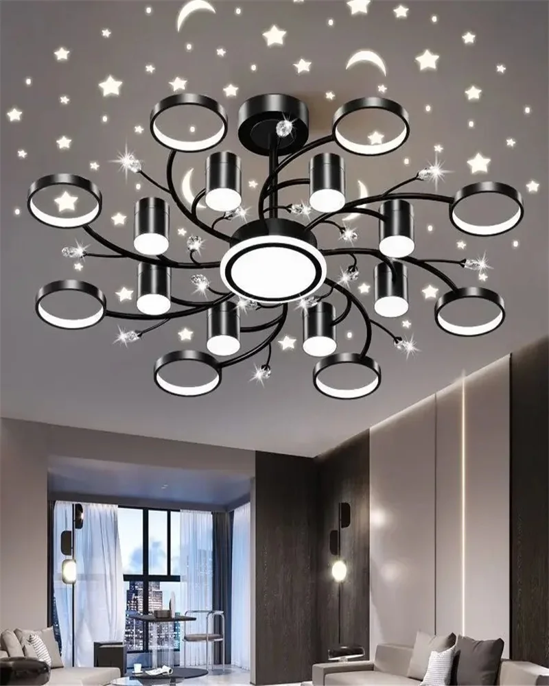 

2024 New Light Luxury Pendant Lamp Nordic Starry Sky Light Fixture