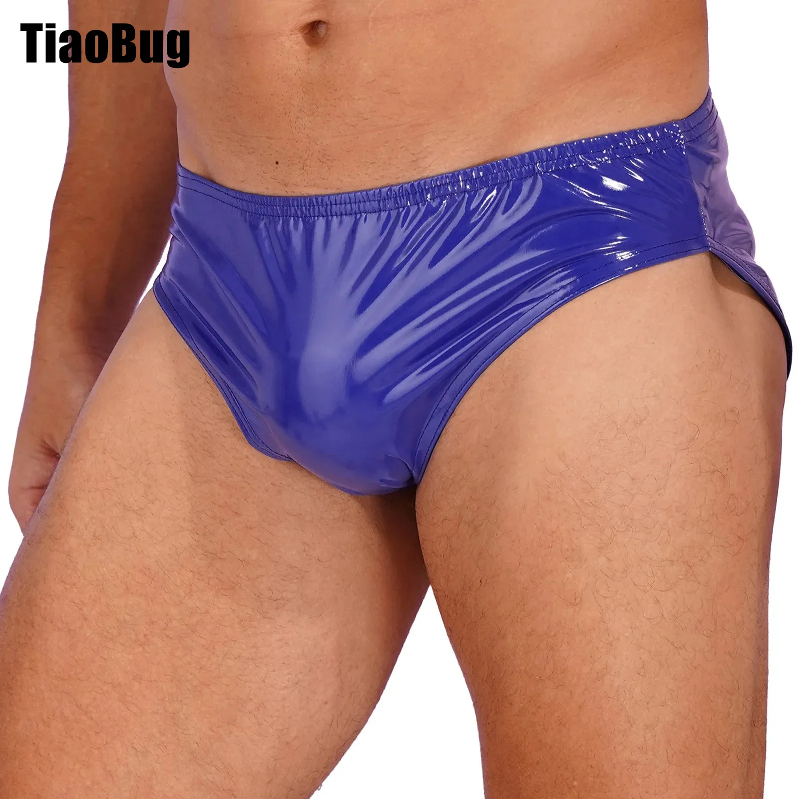Mens Wet Look Patent Leather Briefs Underwear Club Dancing Performance Elastic Waistband Underpants
Mens Wet Look Patent Leather Briefs Underwear Club Dancing Performance Elastic Waistband Underpants