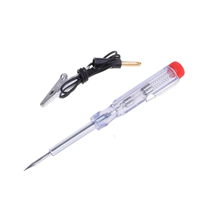 

6-24V Car Voltage Circuit Tester System Long Probe Continuity Test Light Pen AS Plastic + Carbon Steel Electrical Test Pen