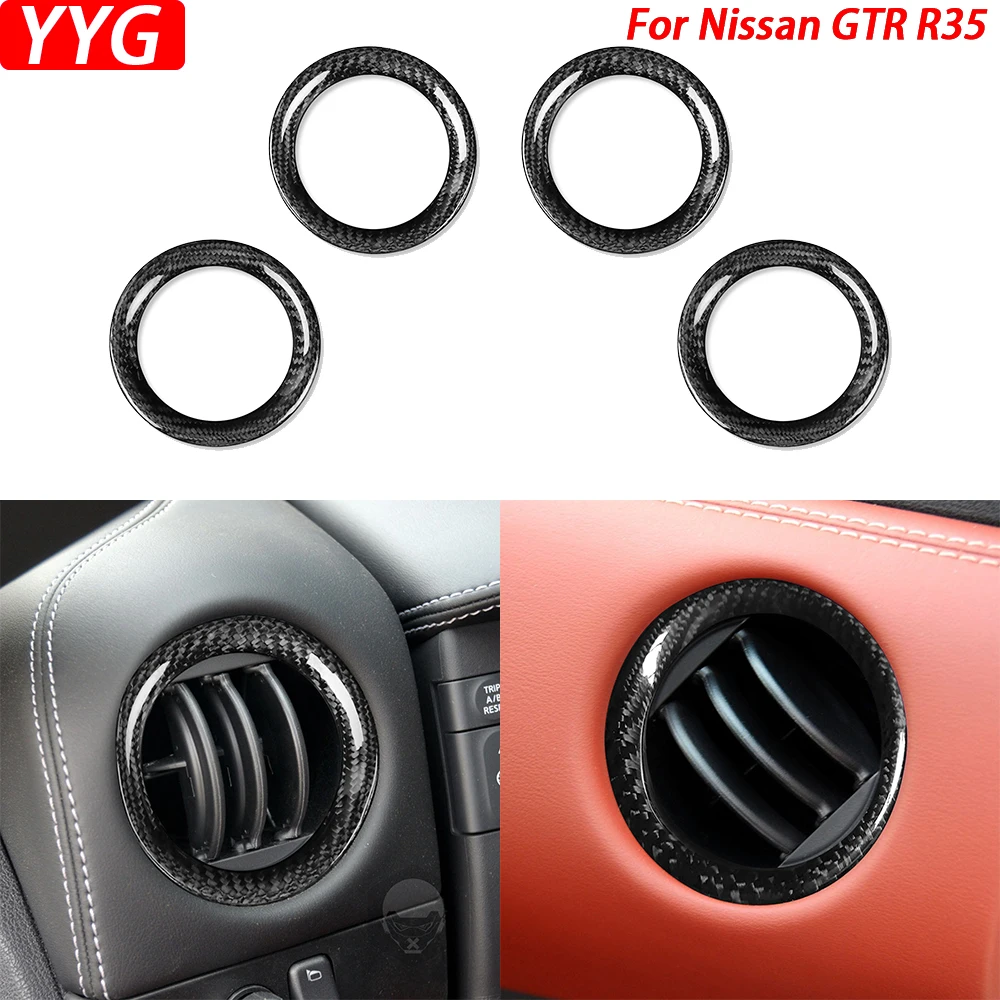 For Nissan GTR R35 2008-16 Real Carbon Fiber Air Conditioning Outlet Trim Cover Car Interior Decoration Retrofitting Accessories
For Nissan GTR R35 2008-16 Real Carbon Fiber Air Conditioning Outlet Trim Cover Car Interior Decoration Retrofitting Accessories