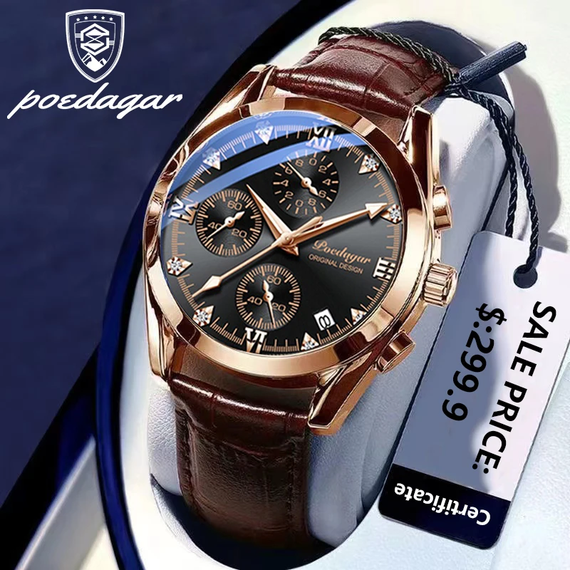 POEDAGAR Sport Stopwatch Mens Watches Multifunction Chronograph Fashion Luminous Waterproof Quartz Wristwatch Calendar Clock New
POEDAGAR Sport Stopwatch Mens Watches Multifunction Chronograph Fashion Luminous Waterproof Quartz Wristwatch Calendar Clock New