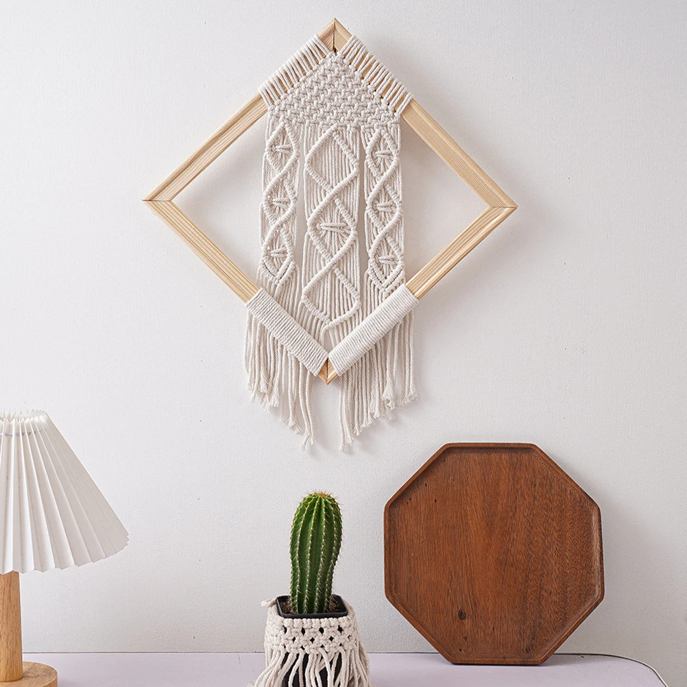 Beige Tassel Wall Tapestry Decor 3 S24c68c7a9bef4bafad8b6c978fbde6d4b