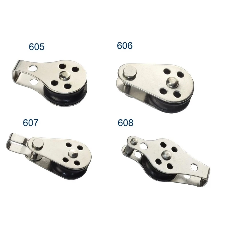 1PCS Stainless Steel 316 605 606 607 608 Pulley 60mm Blocks Rope Pulley Nylon Sheave Single Lashing Eye For 2mm To 8mm Rope
1PCS Stainless Steel 316 605 606 607 608 Pulley 60mm Blocks Rope Pulley Nylon Sheave Single Lashing Eye For 2mm To 8mm Rope