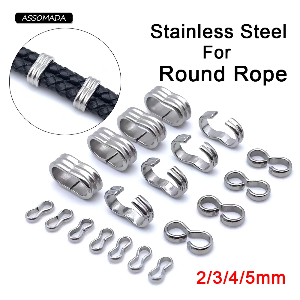 2/3/4/5mm Stainless Steel Ring For Leather Round Rope Bracelet Ornament Connect Ring Round Cord DIY Jewelry Making Accessories
2/3/4/5mm Stainless Steel Ring For Leather Round Rope Bracelet Ornament Connect Ring Round Cord DIY Jewelry Making Accessories
