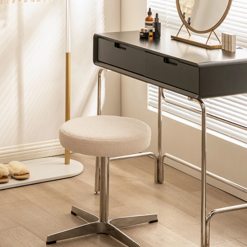 Home Internet Celebrity Soft Bag Makeup Stool Bedroom round Stool Blogger Living Room Mid-Ancient Dining Chair Make-up Chair 
Home Internet Celebrity Soft Bag Makeup Stool Bedroom round Stool Blogger Living Room Mid-Ancient Dining Chair Make-up Chair