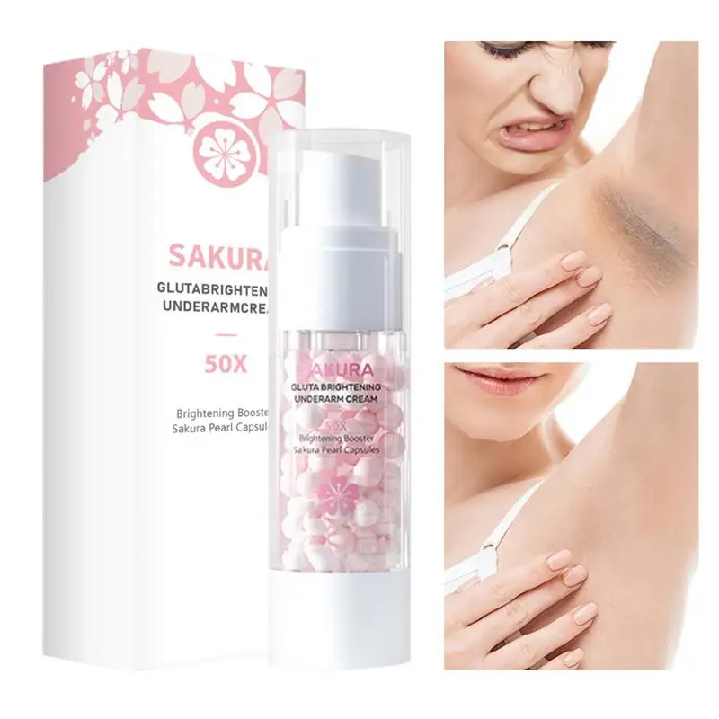 

Natural Sakura Extract Cream Skin Brightening Armpit Non Greasy & Mild Formula Yellowing Removal Accessories Underarm Cream