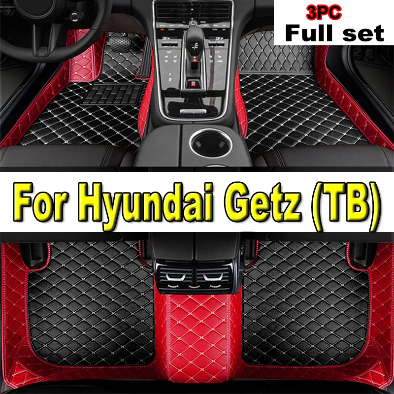 

Car Floor Mats For Hyundai Getz Prime Click Inokom TB 2002~2011 Rugs Luxury Mat Protective Pad Leather Carpets Car Accessories