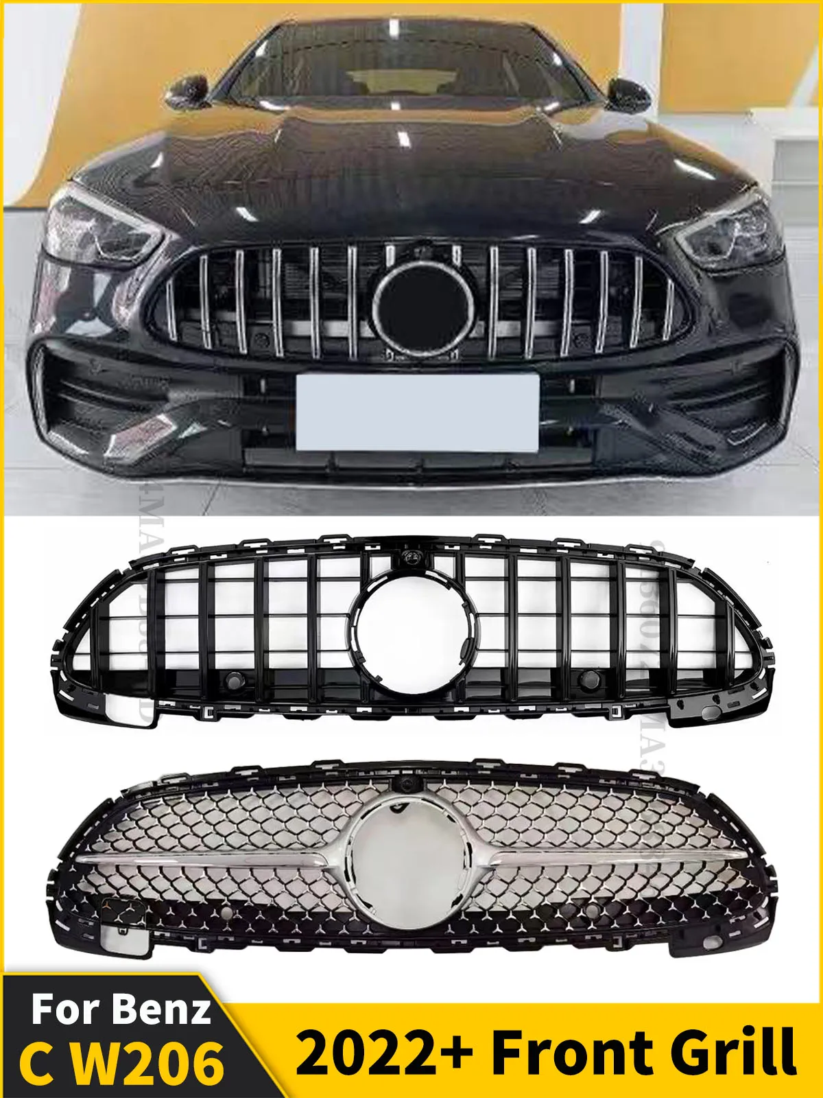 GT Diamond Style Front Grille Racing Bumper Grill Center Mesh Grid For Mercedes W206 Benz C 2022 2023 C200 C220 C300 Tuning
GT Diamond Style Front Grille Racing Bumper Grill Center Mesh Grid For Mercedes W206 Benz C 2022 2023 C200 C220 C300 Tuning