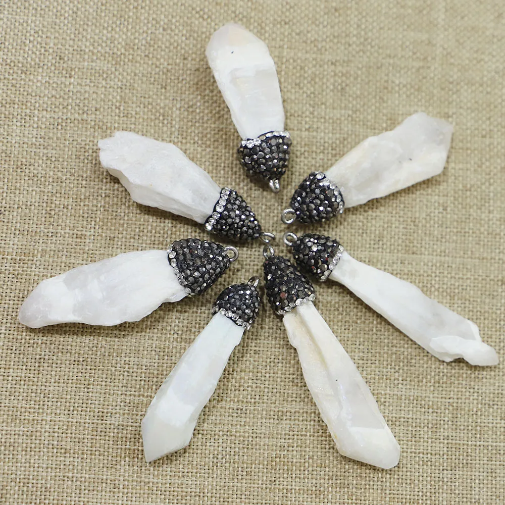 Selling Natural Raw Ore Stone White Crystal Irregular Pendant Necklace Reiki Charm DIY Jewelry Making Accessories Wholesale 6Pcs
Selling Natural Raw Ore Stone White Crystal Irregular Pendant Necklace Reiki Charm DIY Jewelry Making Accessories Wholesale 6Pcs