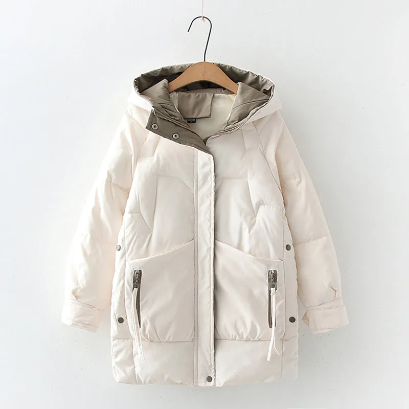 2023 Women Winter Thick Hooded Down Jacket Cotton Long Warm Padded Parka for Women Oversized Winter Coat Cold-resistant
2023 Women Winter Thick Hooded Down Jacket Cotton Long Warm Padded Parka for Women Oversized Winter Coat Cold-resistant