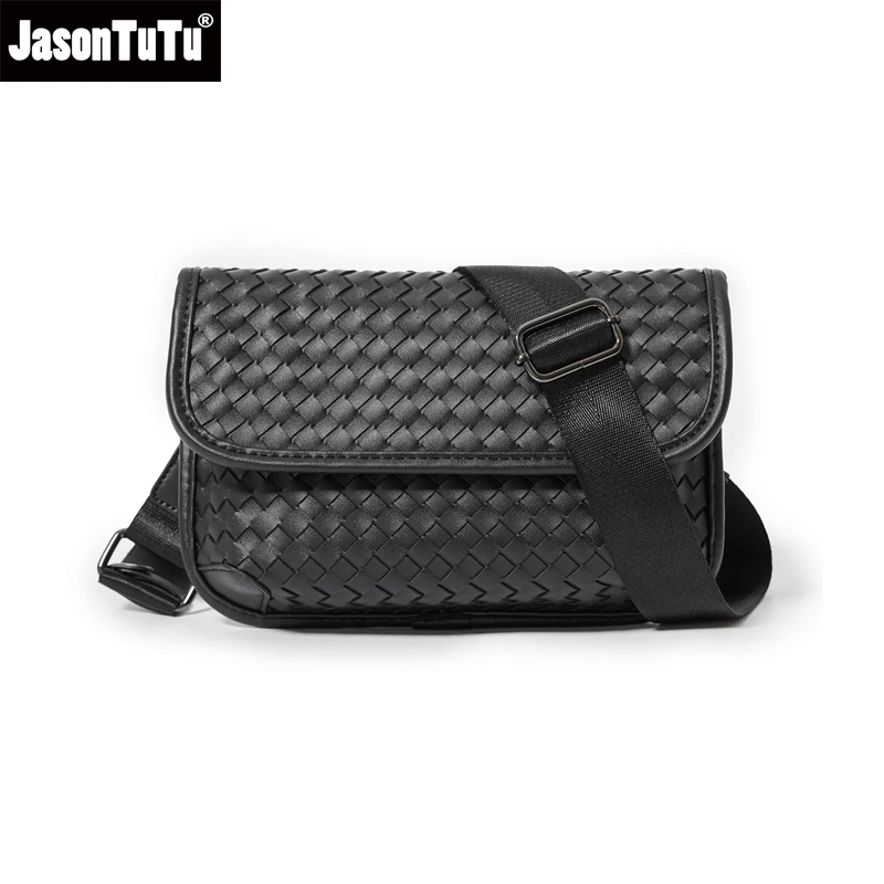 JASON TUTU Fashion woven waterproof men's bag PU leather shoulder messenger bag sacoche homme Drop shipping
JASON TUTU Fashion woven waterproof men's bag PU leather shoulder messenger bag sacoche homme Drop shipping