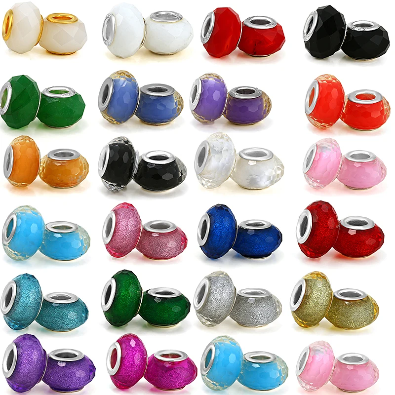 2Pcs/lot High Quality Crystal Murano Charm Beads DIY Brand Bracelets Necklaces For Women Men Girl Fashion Jewelry Making Gift
2Pcs/lot High Quality Crystal Murano Charm Beads DIY Brand Bracelets Necklaces For Women Men Girl Fashion Jewelry Making Gift