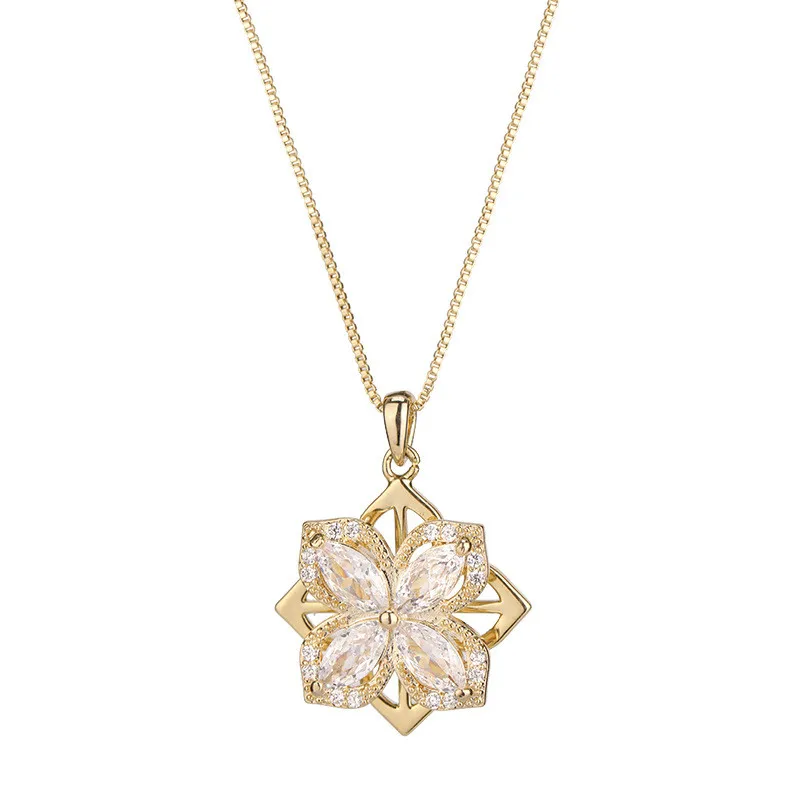 Stainless Steel Rotatable Zircon New Pendant Elegant Design Simple Titanium Necklace For Women
Stainless Steel Rotatable Zircon New Pendant Elegant Design Simple Titanium Necklace For Women