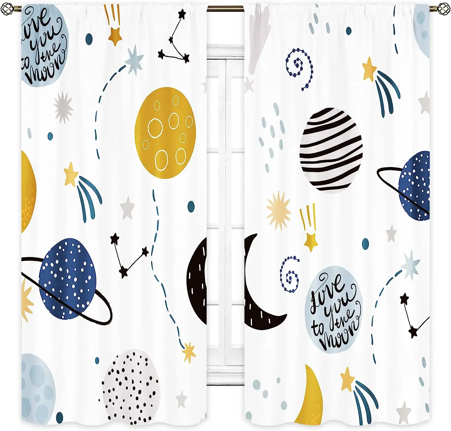 3D Cartoon Planet Funny Space Galaxy Curtains for Kids Room Spaceship Exploration Astronaut Planet 3D Printed Window Treatments
3D Cartoon Planet Funny Space Galaxy Curtains for Kids Room Spaceship Exploration Astronaut Planet 3D Printed Window Treatments